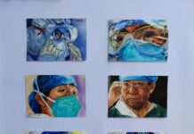 线上抗疫主题国际艺术作品展:杜鹏亮-水彩画《光》