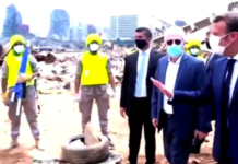 马克龙访贝鲁特 民众喊法国总统帮忙赶走现政府