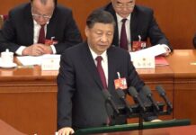 趙樂際宣布全國人大會議閉幕,習近平發表講話