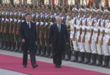 習近平為盧拉舉行歡迎儀式 盧拉與趙樂際會晤