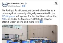 親中菲杜特蒂押送送海牙審判  專家:國際刑事法院是一次罕見的勝利