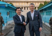 韩美举行安全会议 赫格塞斯访问了边境板门店